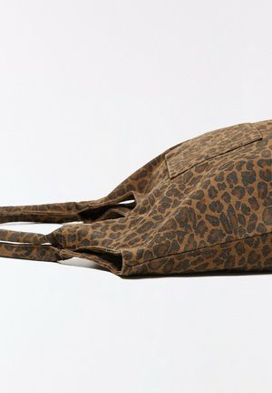 Bershka, PRINTED TWILL - BAG - Sac à main - dark brown