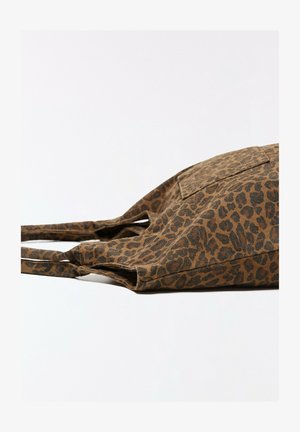 Bershka, PRINTED TWILL - BAG - Sac à main - dark brown