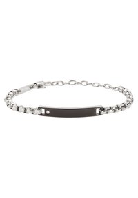 Breil TAG AND CROSS - Pulsera - black and silver coloured
