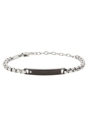 TAG AND CROSS - Armband - black and silver coloured