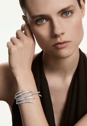 Swarovski, VIENNA BANGLE, MIXED CUTS, WHITE, RHODIUM PLATED - Pulsera - white