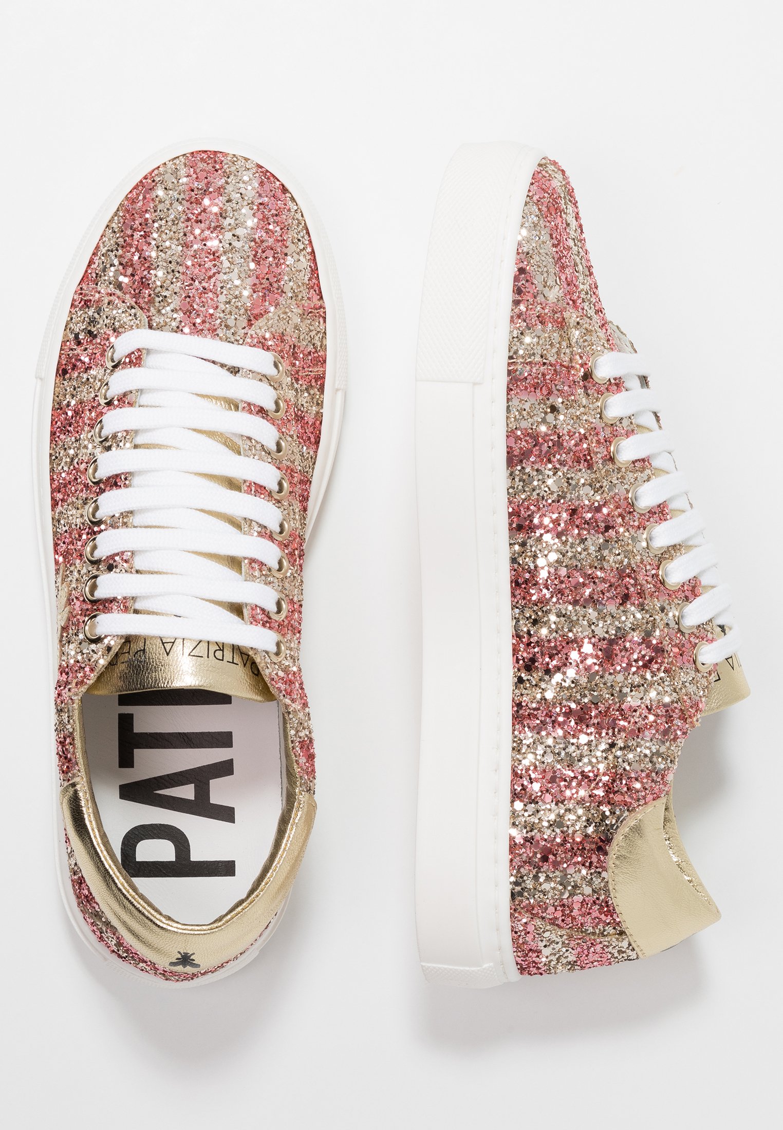 Patrizia Pepe Joggesko platinumrose Zalando.no Patrizia Pepe Joggesko white metallics Zalando.no