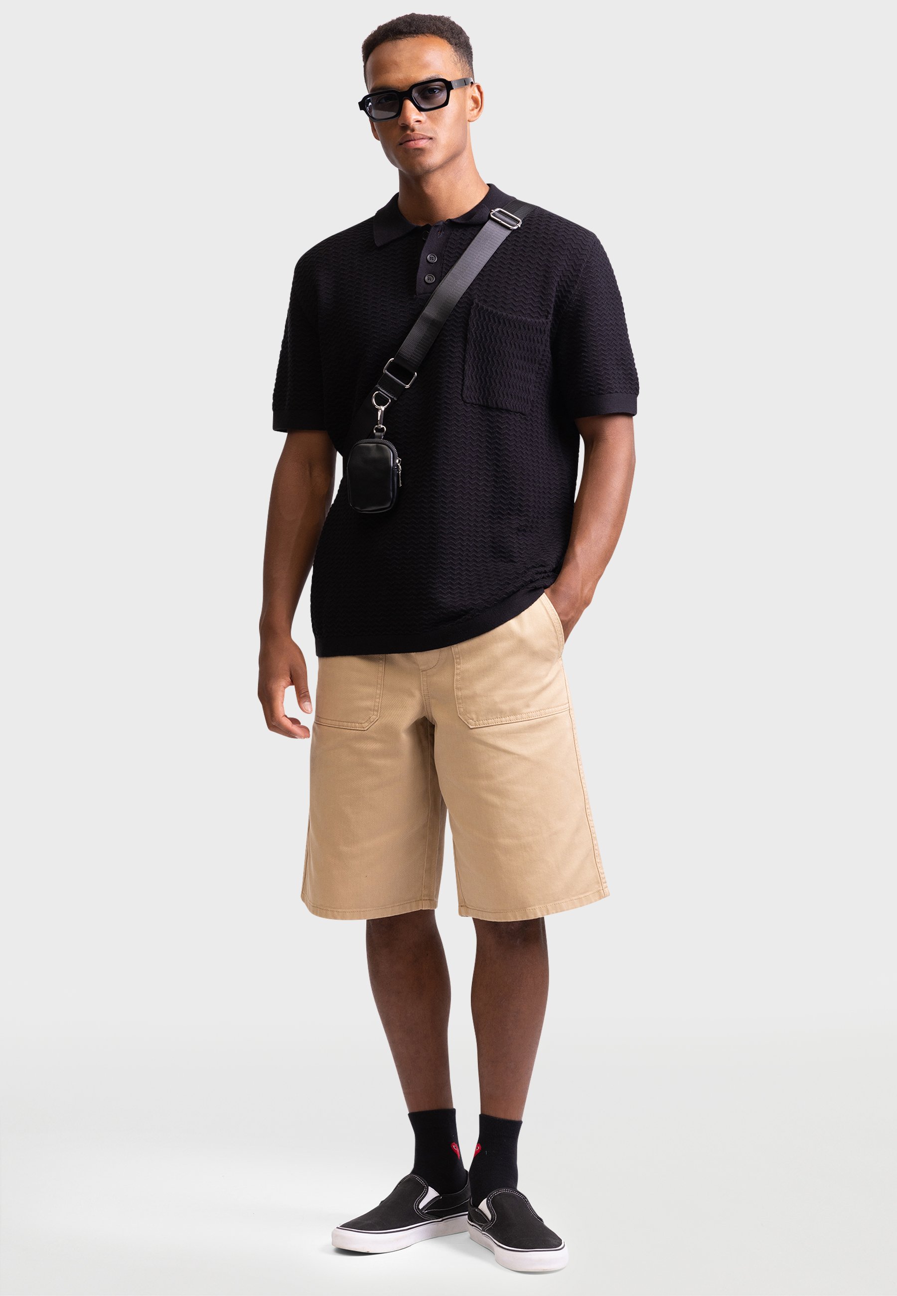 Redefined Rebel FERNANDO BOXY FIT - Polo shirt - black - Zalando.co.uk