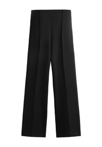 SOFT-TOUCH STRAIGHT-LEG WITH CREASE - Pantaloni de trening - black