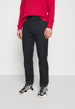 WOOD WOOD MARCUS LIGHT TWILL TROUSERS - Chino stiliaus kelnės - black
