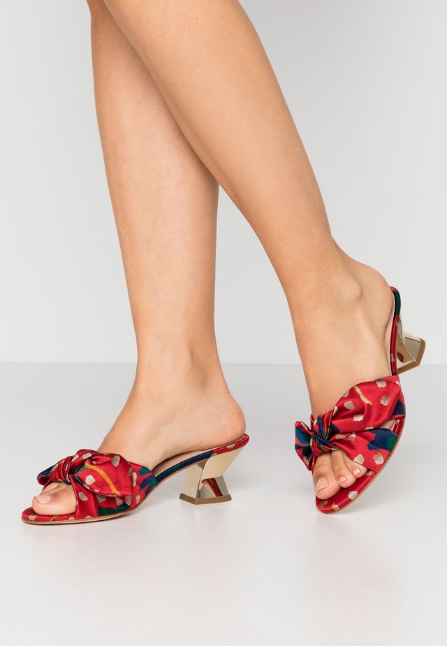 Mules à talons - blossom chilli