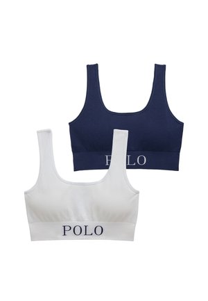 2-PACK  SEAMLESS - Bustier - white blue