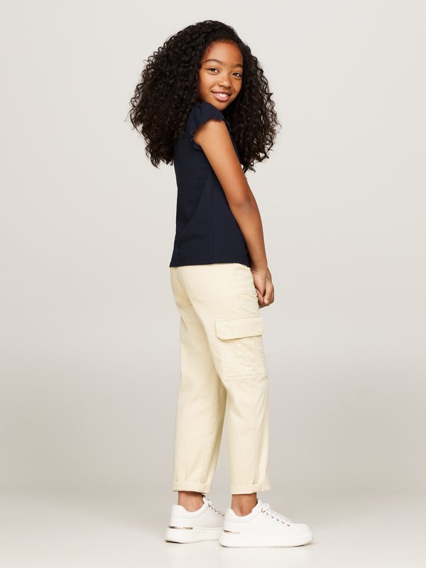 ESSENTIAL RUFFLE SLEEVE - Basic T-shirt - desert sky4