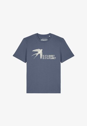 watapparel, IS IT A BIRD UNISEX - Print T-shirt - blue grey