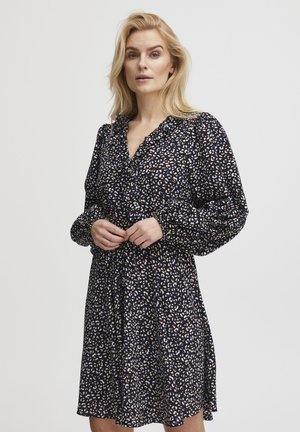 XENIA - Freizeitkleid - black animal printed