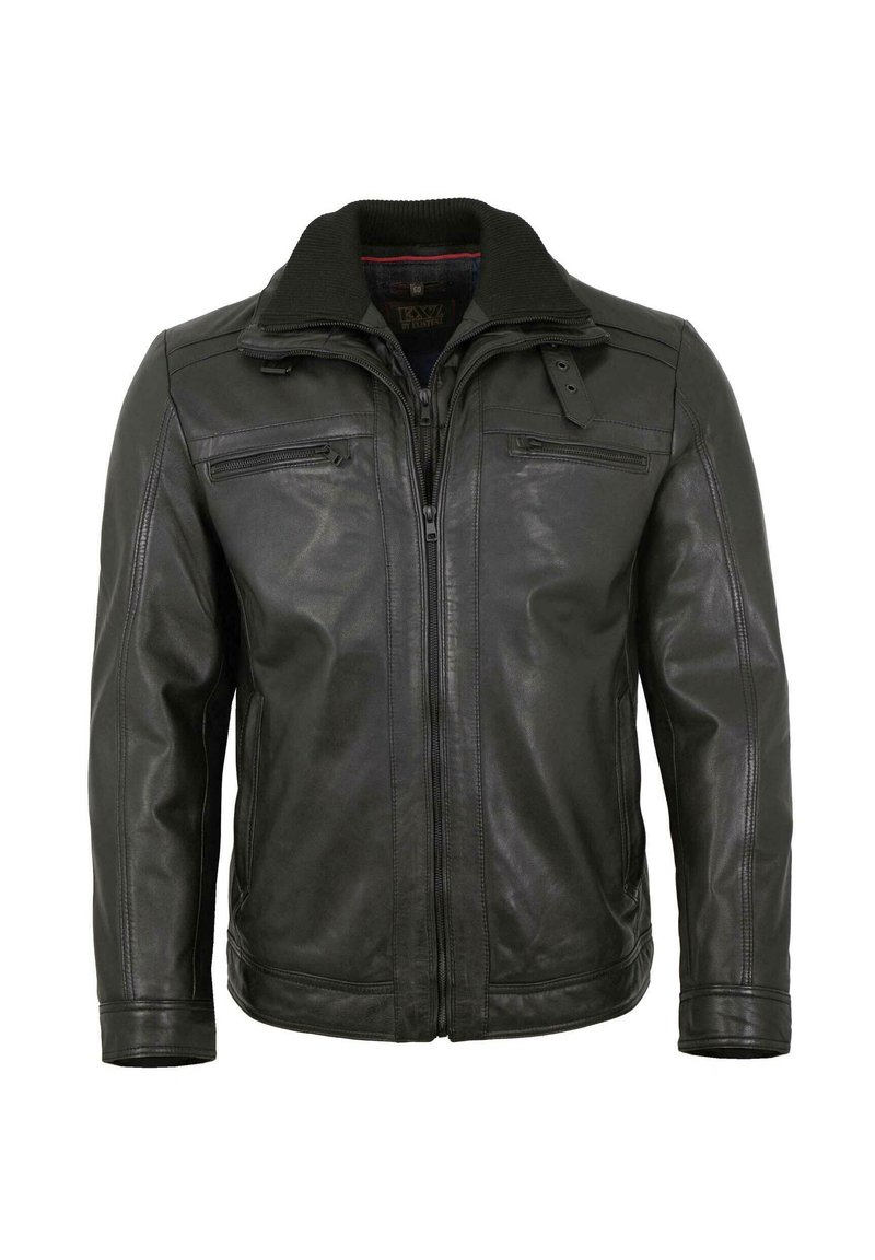 Lederjacken24 - WALDUM - Leather jacket - schwarz, Enlarge