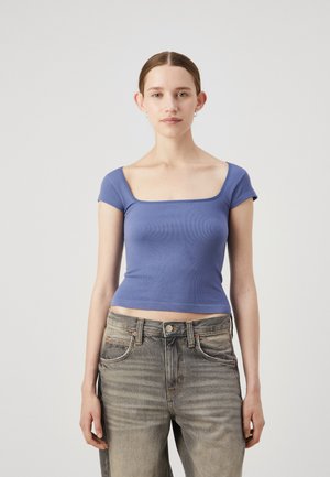 BDG Urban Outfitters ORLA SQUARE NECK - Viršus - blue