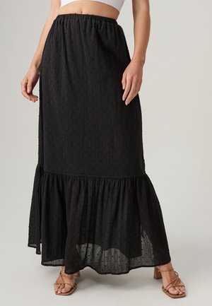 FINETA - Maxi sukně - black