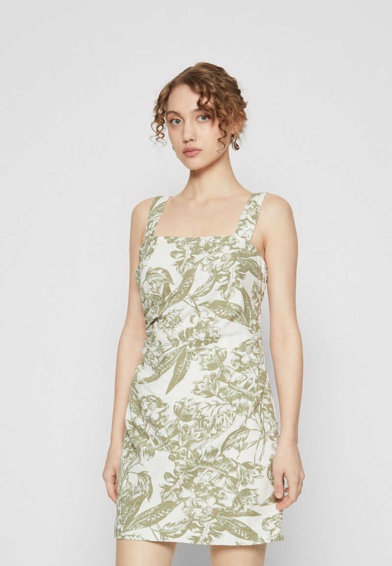 Abercrombie & Fitch - RUCHED SIDE MINI  - Vardagsklänning - green, Förstora