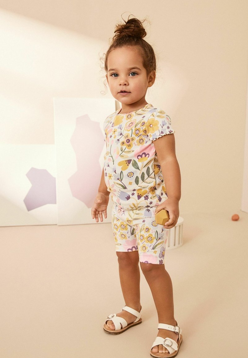 Next SHORT SLEEVE CYCLE SET - REGULAR FIT - T-shirt med print - pink yellow floral