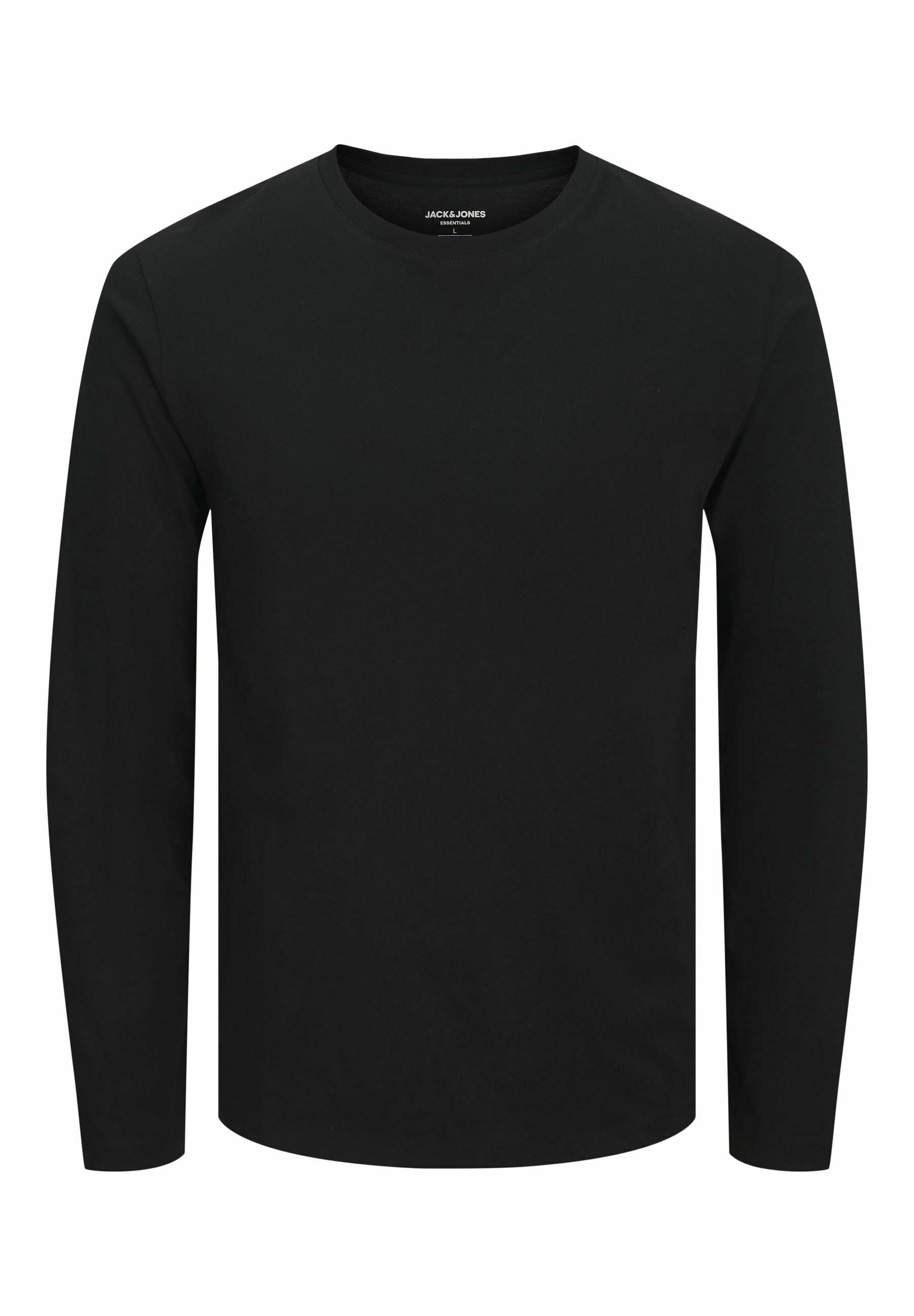 Jack & Jones LANGARM EINFARBIG - Long sleeved top - black - Zalando.ie