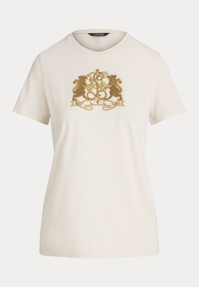 RALPH LAUREN Brown Snakeskin Tee PLUS
