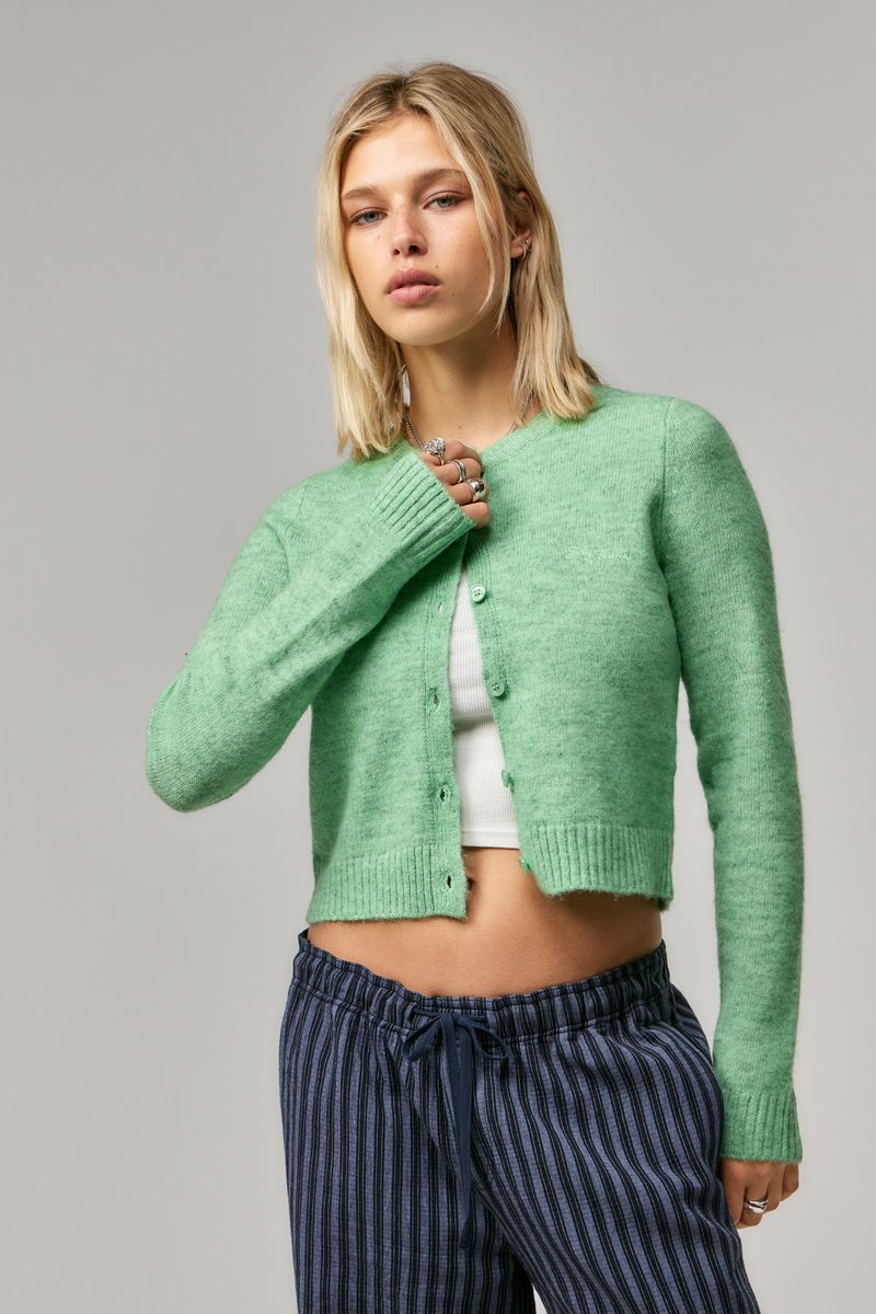 BDG Urban Outfitters COSY CREW - Kardigán - sage