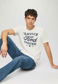 s.Oliver T-shirt print - weiß