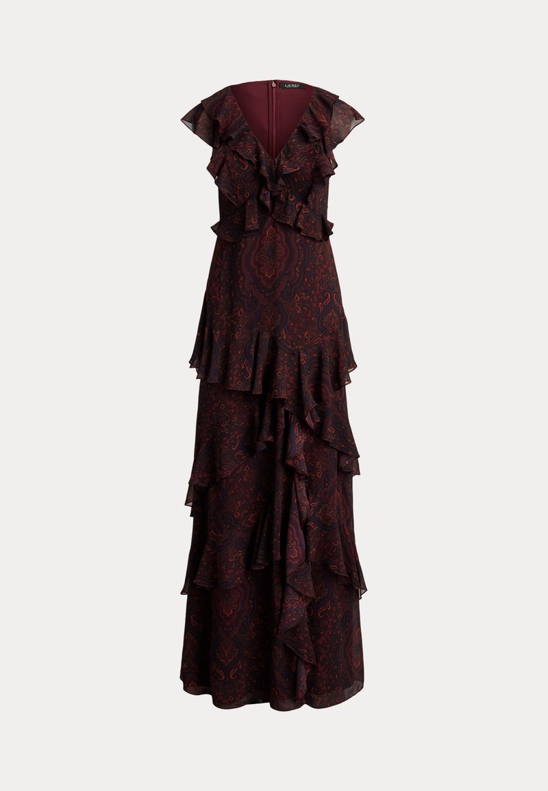 Lauren Ralph Lauren PAISLEY RUFFLE-TRIM GEORGETTE GOWN - Robe de ...