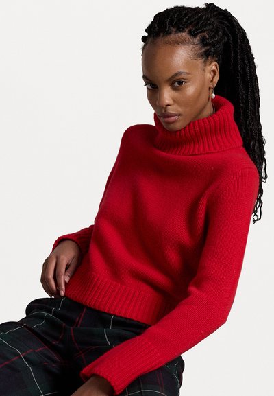 Polo Ralph Lauren WOOL CASHMERE ROLL NECK JUMPER - Striktrøje - fall red
