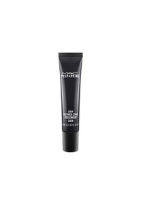 MAC Prep + Prime Skin Refined Zone Treatment in een zwarte knijptube, met witte tekst. Glad oppervlak en eenvoudig ontwerp, capaciteit van 15 ml.