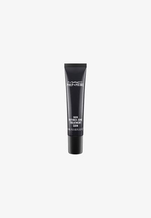 MAC Prep + Prime Skin Refined Zone Treatment i en sort squeeze-tube med hvid tekst. Glat overflade og enkelt design, 15 ml kapacitet.