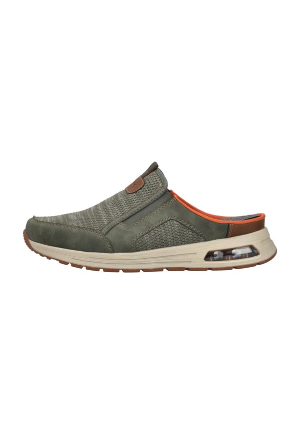 Pantolette flach - grün