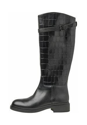 Cowboy- / bikerstøvler - black croco