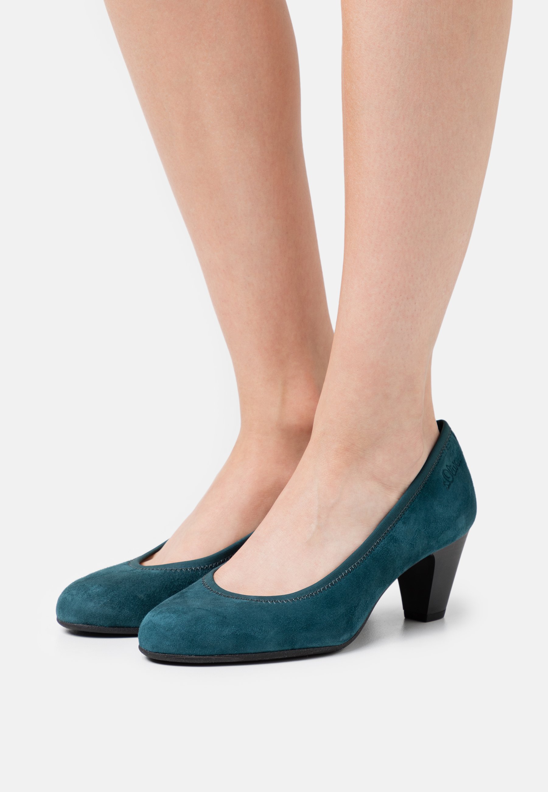 escarpin bleu petrole