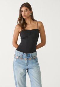 Stradivarius - STRAPPY WITH GATHERS  - Top - black Thumbnail Image 1