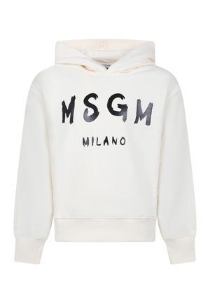 MSGM CON LOGO - Felpa con cappuccio - white