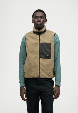 MOUNTAIN ZIP BOA HI NECK VEST UNISEX - Γιλέκο - beige/black