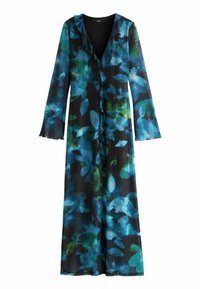 RUFFLE REGULAR FIT - Maxikjoler - blue & black abstract floral