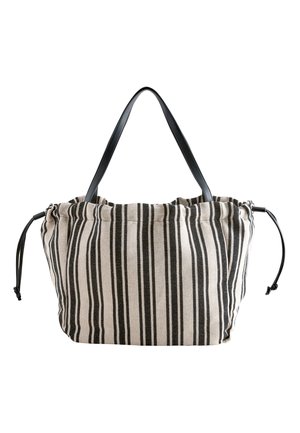Next, DRAWSTRING STRIPE SHOULDER BAG . - Sac à main - black white