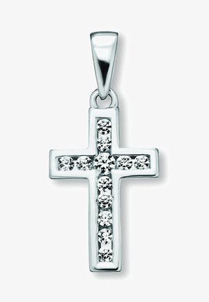 ZIRCONIA CROSS 925 SILVER - Pendant - silber