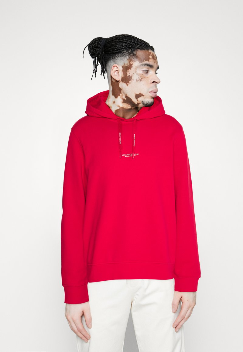 Armani Exchange Hoodie - lipstick red/red - Zalando.co.uk