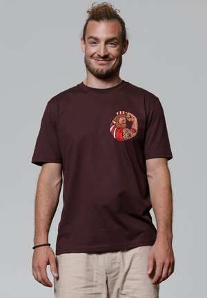 SEEMANN - T-shirt imprimé - red brown