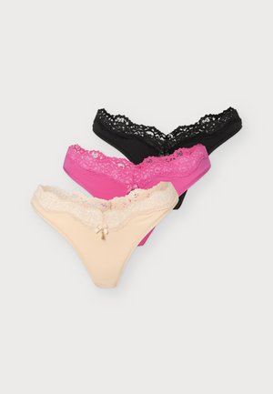 Moschino Underwear, 3 PACK - String - black/pink/beige