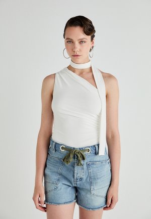 SLEEVELESS SCARF - Top - offwhite