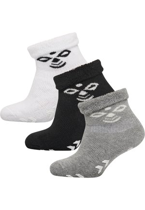 SNUBBIE 3 PACK - Strømper - black grey melange white