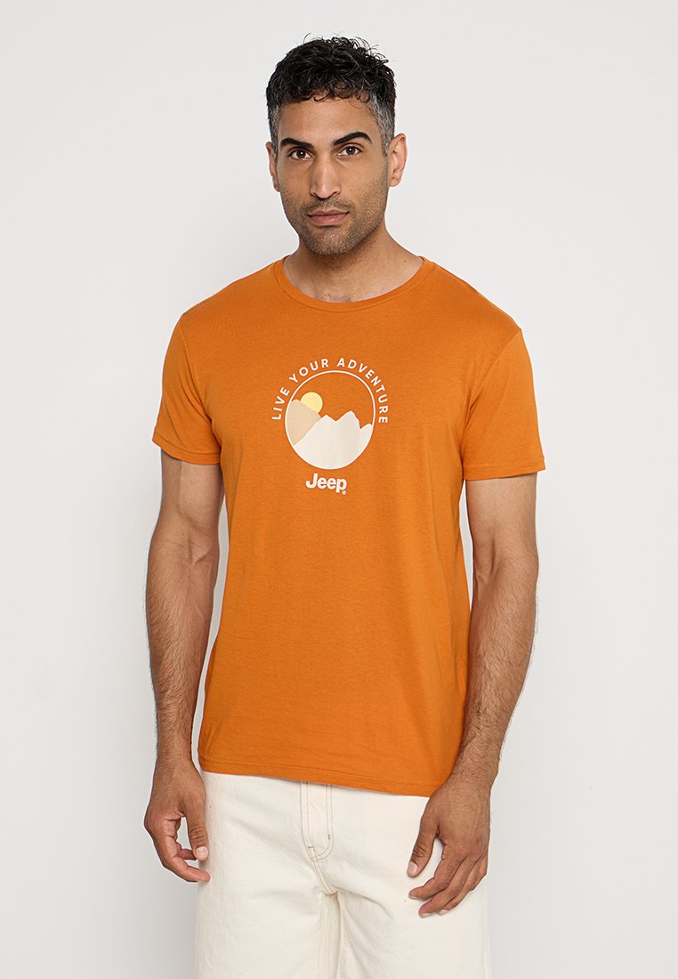 Jeep T-shirt print oranje