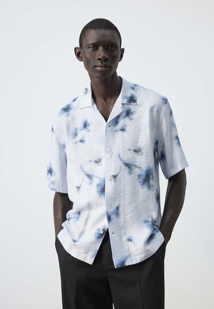Mango ADULT - Chemise - white blue