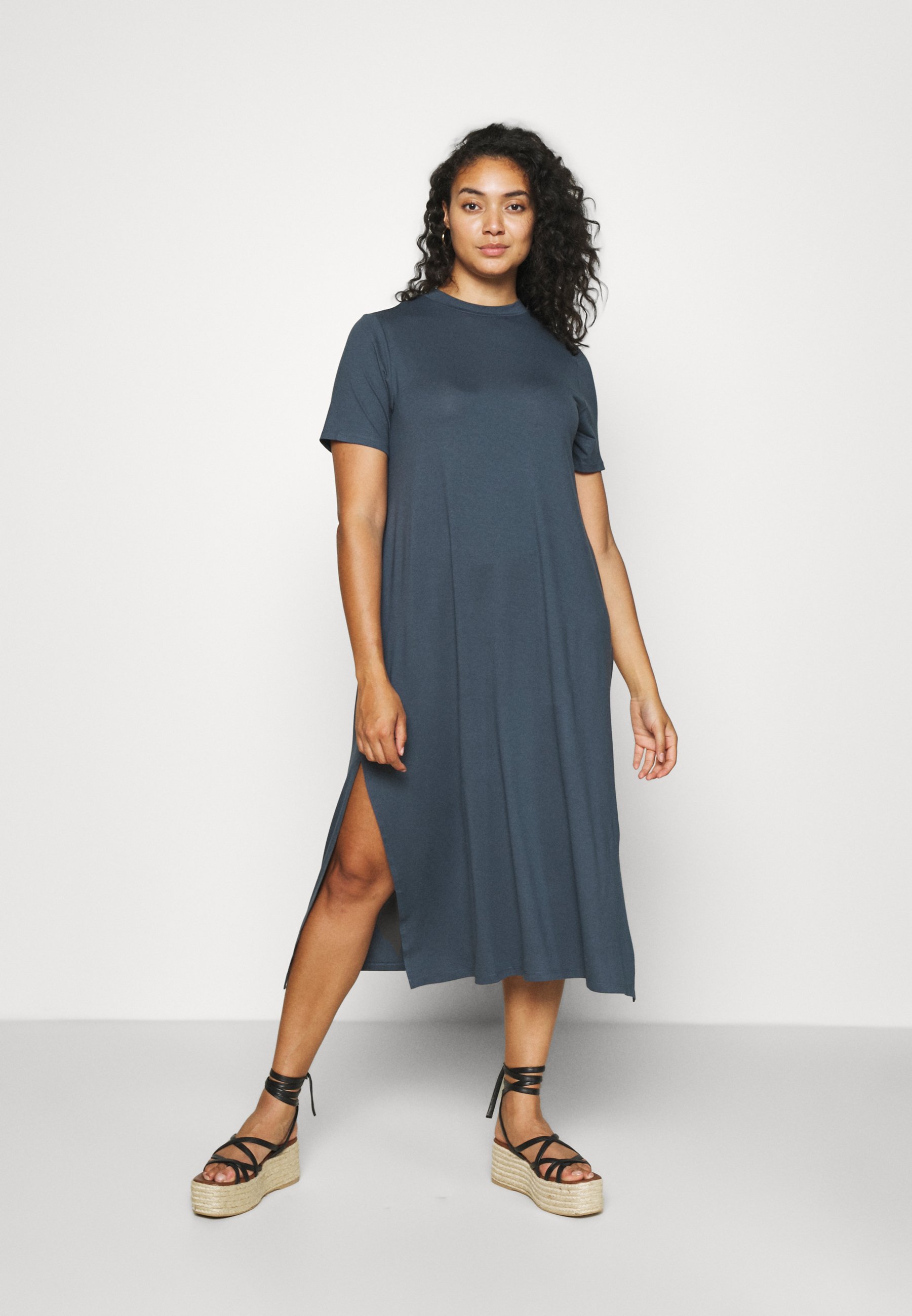 Donna MIDI DRESS WITH SIDE SPLIT - Vestito estivo Donna MIDI DRESS WITH SIDE SPLIT - Vestito estivo