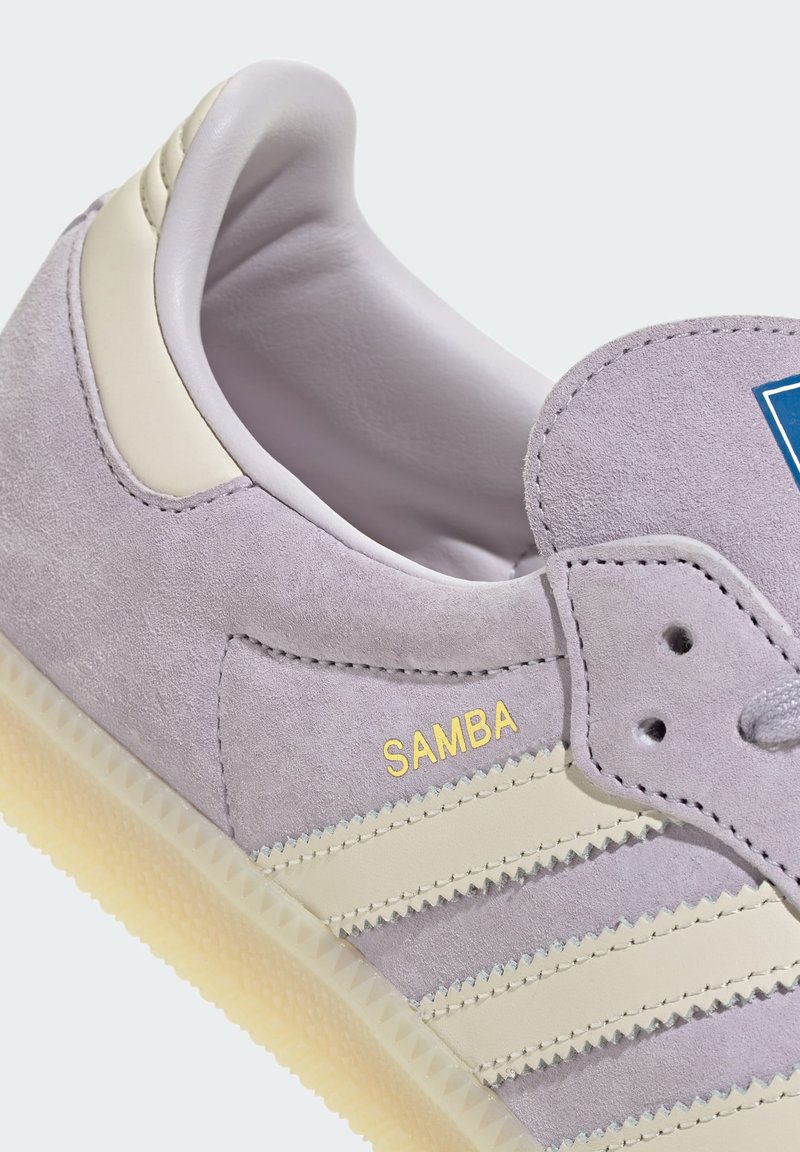 adidas Originals SAMBA OG - Trainers - silver dawn/chalk white/off white/lilac  - Zalando