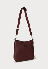 Lauren Ralph Lauren PEBBLED LEATHER LARGE CAMERYN CROSSBODY - Borsa a tracolla - dark garnet