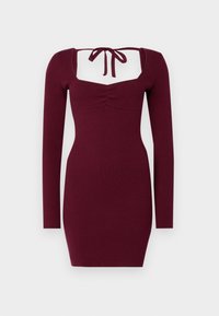 EMEA PINCH BUST TIE BACK SWEATER DRESS - Džemperkleita - maroon banner