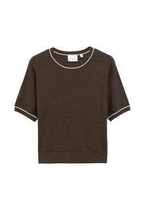 comma, STRICKPULLOVER - T-shirt basic - braun