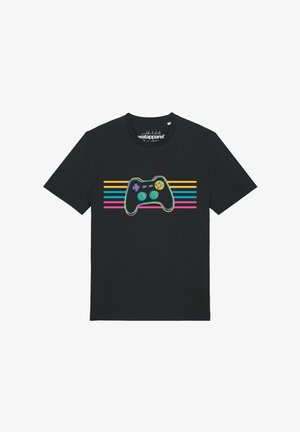 watapparel, RETRO JOYSTICK - T-shirt print - black