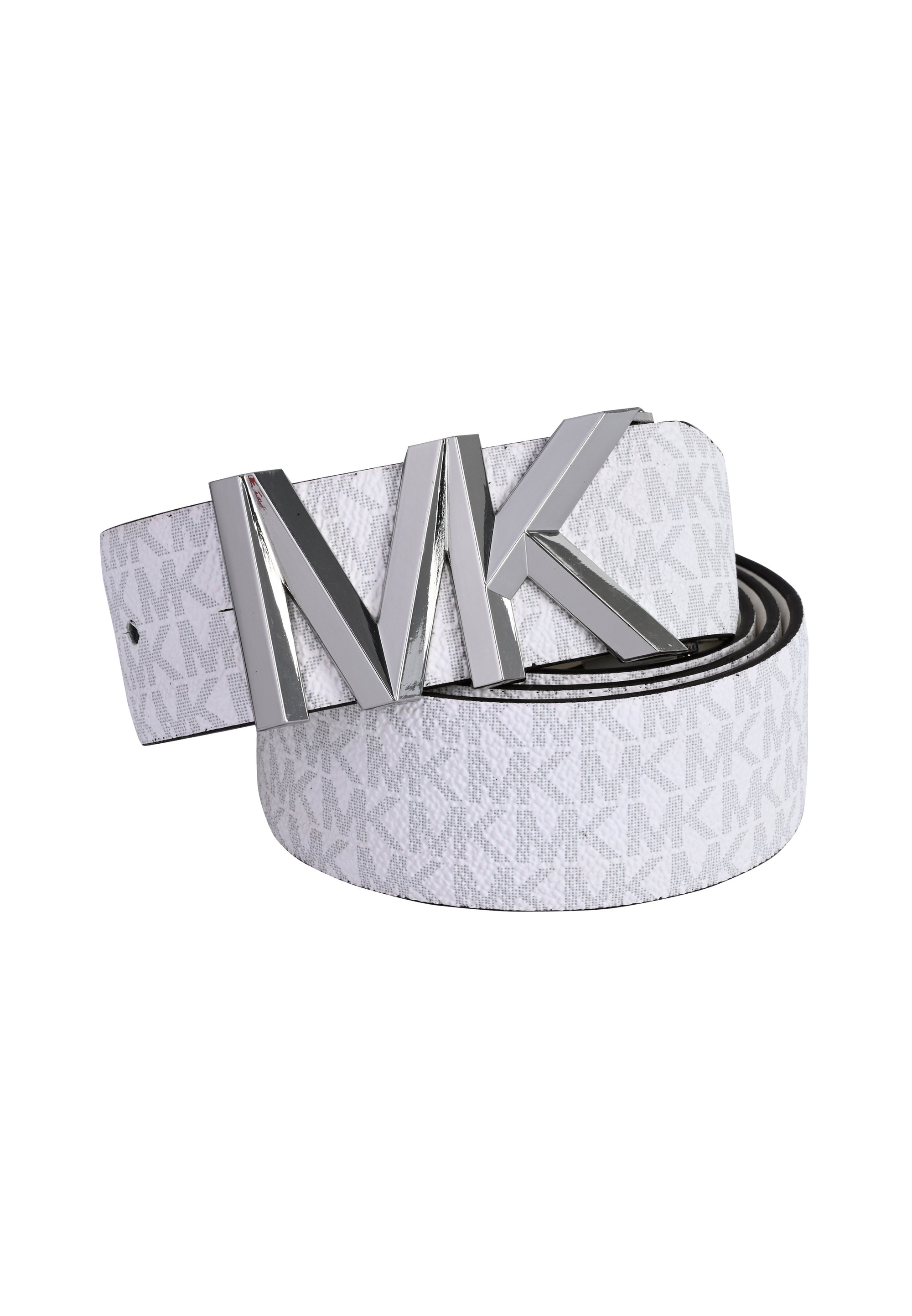 Michael Kors Reversible White MK/White Belt Sz L BRAND NEW WITH TAGS Michael Kors White Solid Belts for Women for sale | eBay main image 3